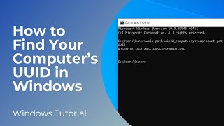 How to Find Your Computers UUID in Windows 10 amp 11 [upl. by Kinson28]