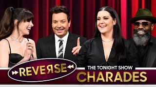 Reverse Charades with Anne Hathaway and Melanie Lynskey  The Tonight Show Starring Jimmy Fallon [upl. by Kore]