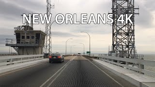 New Orleans 4K  Worlds Longest Bridge  Lake Pontchartrain Causeway [upl. by Iniffit]