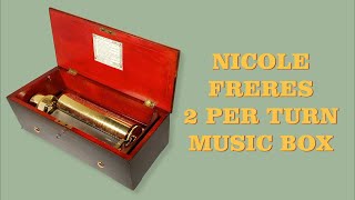 1862 Antique Nicole Freres 12 Air 2 per Turn Music Box C 1862 [upl. by Aizahs649]