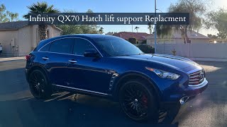 How to Replace a Hatch Lift Support  2014  2017 Infiniti QX70 [upl. by Anatnahs]