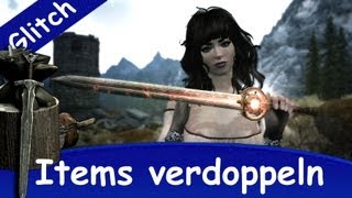 Skyrim  Gegenstände verdoppeln  einmalige Waffen sind nicht mehr einmalig Glitch [upl. by Auqinot]