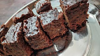 Brownie without Oven simpleandeasy brownies cooking cakerecipes [upl. by Orfurd]