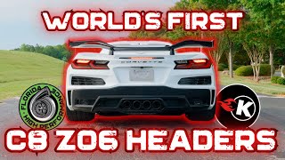 WORLDS FIRST C8 Z06 Corvette Headers with Cold Start and Revs [upl. by Krilov640]