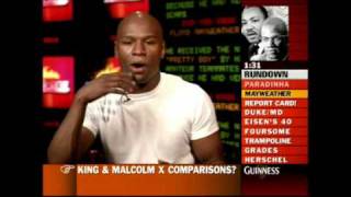 Mayweather Jr gets berated with Pacquiao questions on ESPN [upl. by Alek]