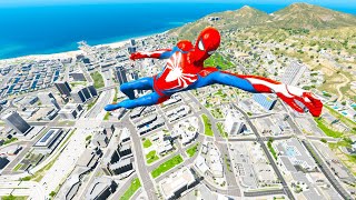 GTA 5 Epic Ragdoll GREEN SPIDERMAN VS RED MINIONVS GREEN HULK Euphoria Physics amp Funny Fails [upl. by Elleinet481]