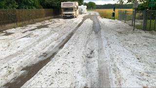 Hagelunwetter und Verwüstungen durch Downbursts südlich von München 12072024 [upl. by Janis]