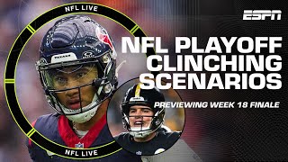 WINANDIN for TexansColts  Jaguars Steelers playoff picture in season finale  NFL Live [upl. by Lajib]