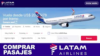 Cómo comprar pasajes en LATAM Airlines por internet ✈️ Paso a paso [upl. by Rosaline22]