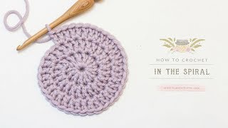 How To Crochet In The Spiral  Easy Tutorial by Hopeful Honey [upl. by Pitts849]