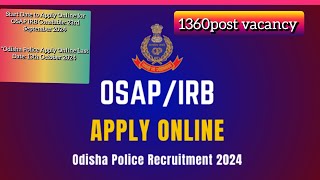 How to Apply Online for Odisha Police Constable Recruitment 2024 [upl. by Lilybel]