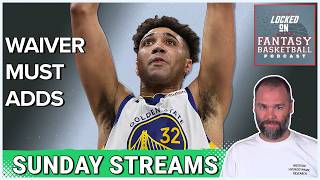 NBA Fantasy Basketball Sundays Top Streamers Revealed NBA fantasybasketball [upl. by Queenie509]