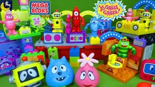 Lots of Yo Gabba Gabba Mega Bloks Toys Plex Buggy Boombox Foofa Toodee Brobee and Muno Land Toys [upl. by Lesslie68]