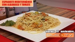 ESPAGUETI MEDITERRÁNEO CON ALBAHACA Y TOMATE [upl. by Persas718]