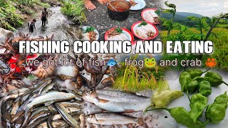 Ep¹ Fishing Cooking And Eating In Paddy Field Luckiest Fishing 😲 [upl. by Yelsa927]