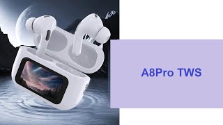 A8Pro  Bluetooth 54 Wireless Earphones  LCD color screen [upl. by Massie]