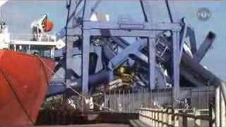 Cranes Wreckage After Crash amp Collapse at Port of Felixstowe [upl. by Ellennod970]