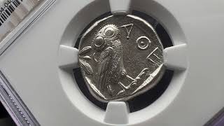 440404 BC Athens Tetradrachm NGC CH AU 44 [upl. by Camellia446]