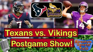 Texans OutClassed by Vikes Tunsil Destroys Hopes  Texans vs Vikings LIVE Postgame Show [upl. by Madda980]