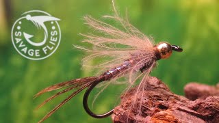 Fly Tying the Pheasant Tail Nymph CDC Beadhead Flashback version [upl. by Hsotnas]