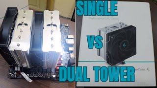 Deepcool ag500 single tower vs ag620 twin tower cooler [upl. by Mohun]