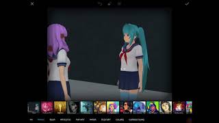 Saki and Kokonas Monday rooftop conversation in schoolgirls simulator  Speededit [upl. by Trojan]