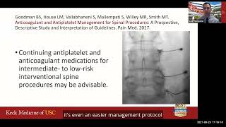 AnticoagulantAntiplatelet Medication Management Prior to Interventional Spine Procedures [upl. by Eniotna]