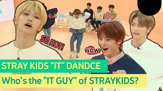 STRAYKIDS quotITquot DANCE CHALLENGE Their fancy footwork is so funny straykids [upl. by Ociram]