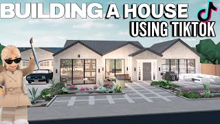 BUILDING A BLOXBURG HOUSE USING TIKTOK [upl. by Agretha]