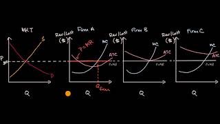 Economic profit for firms in perfectly competitive markets [upl. by Calica]