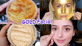 Gold Facial at Home  Get Fair amp Wrinkle Free Skin After 20 Skin [upl. by Katt21]