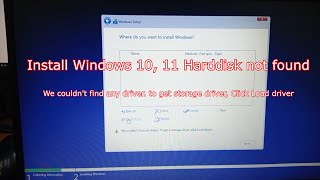 Fix We couldnt find any drives install Windows 10 Windows 11 Harddisk Not found [upl. by Drisko963]