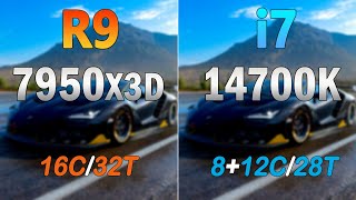 Ryzen 9 7950X3D vs i7 14700K  How much difference [upl. by Elnar]