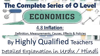 O Levels Economics Complete Course 48 Inflation Define Measure Causes Effects amp Policies [upl. by Namyw]