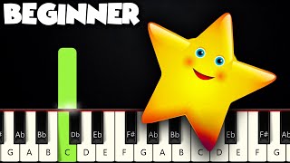 Twinkle Twinkle Little Star  BEGINNER PIANO TUTORIAL  SHEET MUSIC by Betacustic [upl. by Otsedom396]