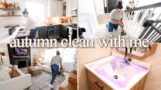 WHOLE HOUSE AUTUMN CLEAN WITH ME  extreme cleaning motivation 2023 [upl. by Nalda448]