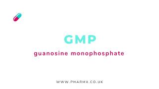 GMP  Guanosine Monophosphate  Pronunciation [upl. by Hausner385]