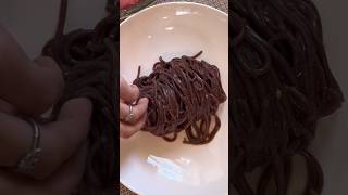 GLOSSY SESAME NOODLES 5 min meals to use up your kimchi koreanfood kimchi lunch [upl. by Schubert]