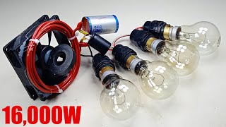 How to Convert old AC Motor 16000W into a 220v Generator at Home New Experiment [upl. by Ttenyl561]