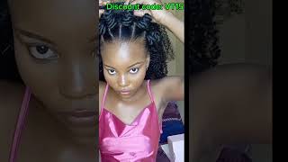 Can You REALLY Get NATURAL HALF WIG CURLY Hair in 3 Minutes [upl. by Malchy]