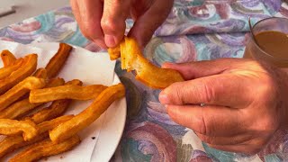 Receta de churros caseros  Como hacer churros fáciles y rápidos  Masa de churros [upl. by Deenya548]