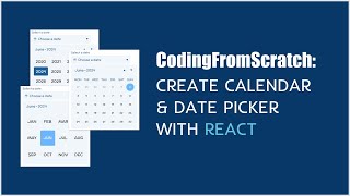 Create Calendar amp Date Picker with React [upl. by Slemmer164]