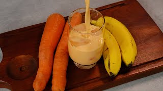 Carrot Banana juice recipe  healthy and delicious juice [upl. by Nicholson]