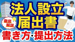 【12分で完全理解】法人設立届出書の基本  書き方や提出方法を税理士・司法書士が超わかりやすく解説！ [upl. by Alisen]