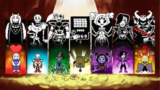 Undertale All Main Boss Battle Themes Pacifist Genocide Final Bosses [upl. by Tadashi107]