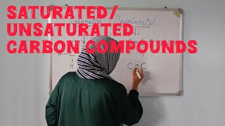 CARBON AND ITS COMPOUNDSSATURATEDUNSATURATED CARBON COMPOUNDSCHEMISTRYCLASS910 [upl. by Zerat]