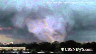 Raw video of large tornado in Tuscaloosa Ala [upl. by Akerdal]