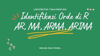 Identifikasi Orde di R  ACF  PACF  Metode Deret WAktu [upl. by Atimed976]