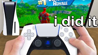 So I Played Fortnite on a PS5 CONTROLLER and WON [upl. by Ranzini]