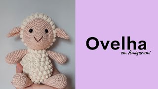 Ovelha em Amigurumi Receita costura e bordado [upl. by Anadal]